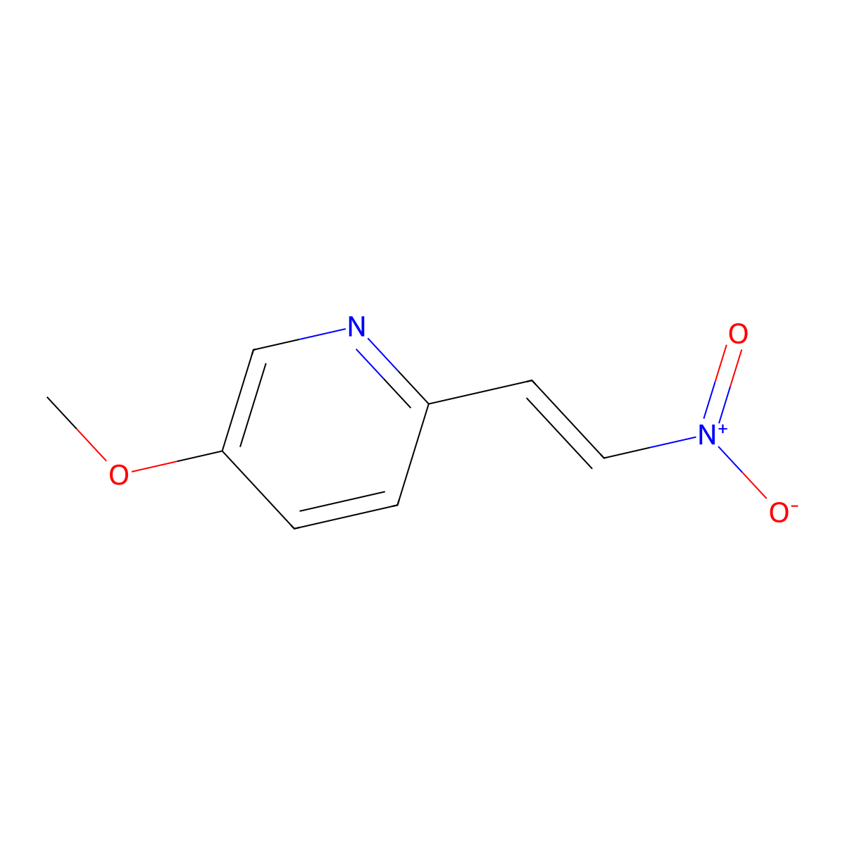 5-methoxy-2-[(1E)-2-nitroethenyl]pyridine molecular structure, CAS 2798826-01-2