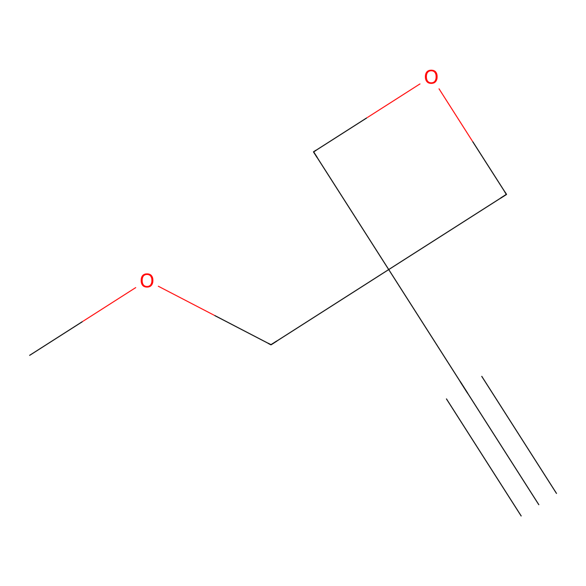 3-Ethynyl-3-(methoxymethyl)oxetane molecular structure, CAS 2798841-43-5