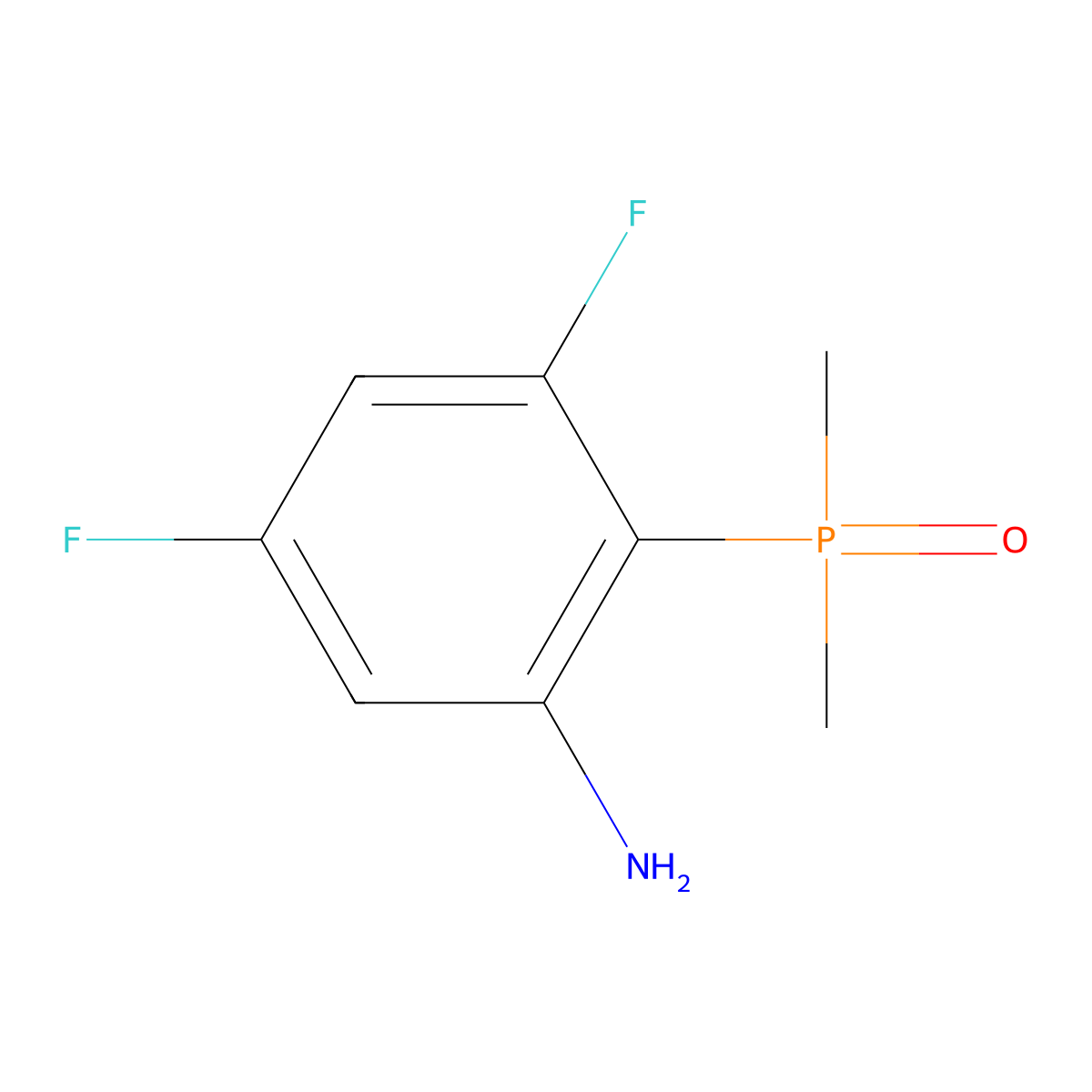 (2-Amino-4,6-difluorophenyl)dimethylphosphine oxide molecular structure, CAS 2798867-81-7