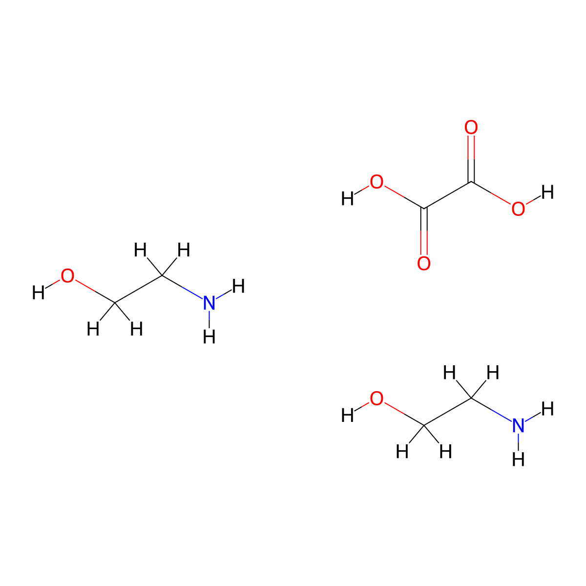 Ethanol, 2-amino-, ethanedioate (2:1) molecular structure, CAS 2799-19-1