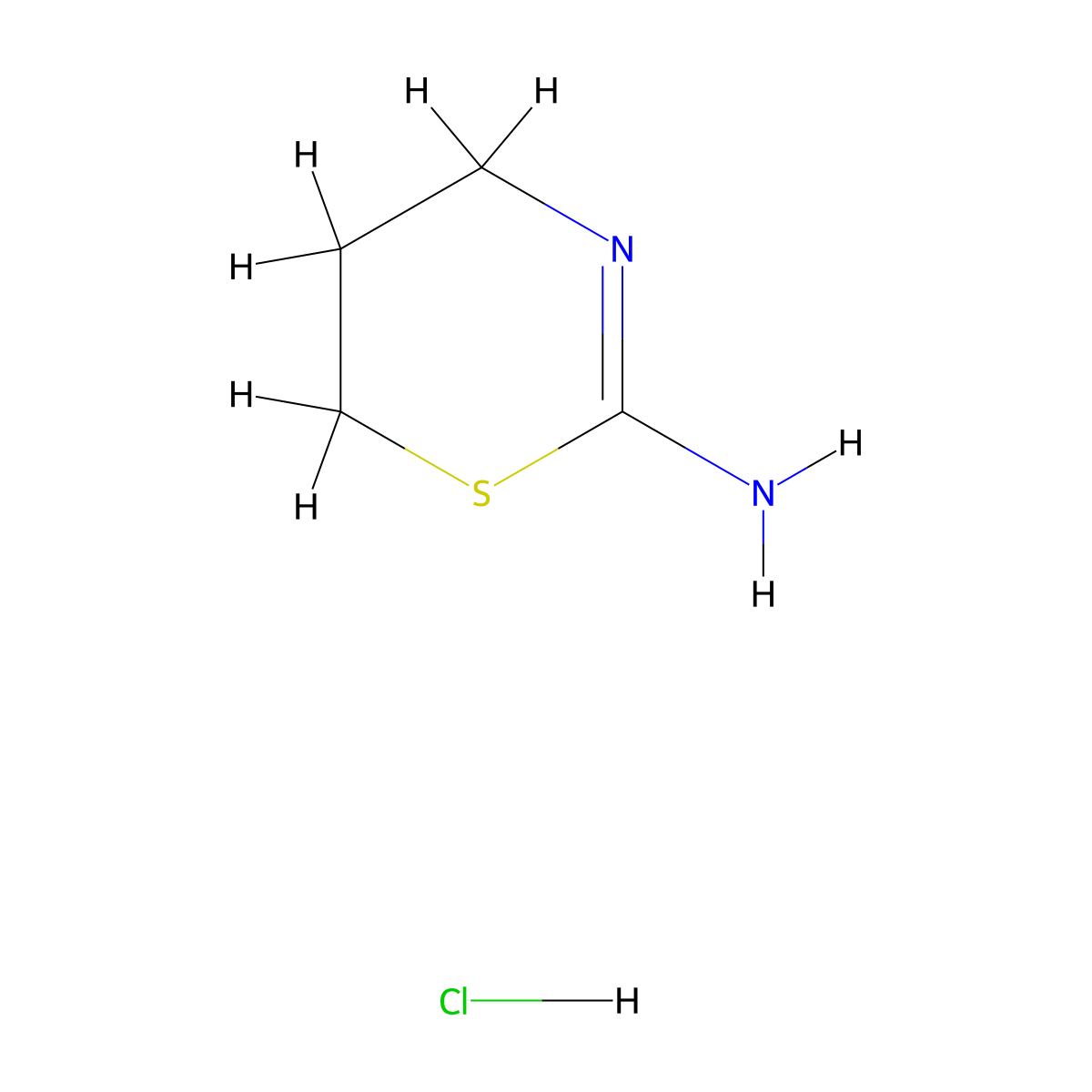 1,3-Thiazinan-2-imine hydrochloride molecular structure, CAS 2799-74-8