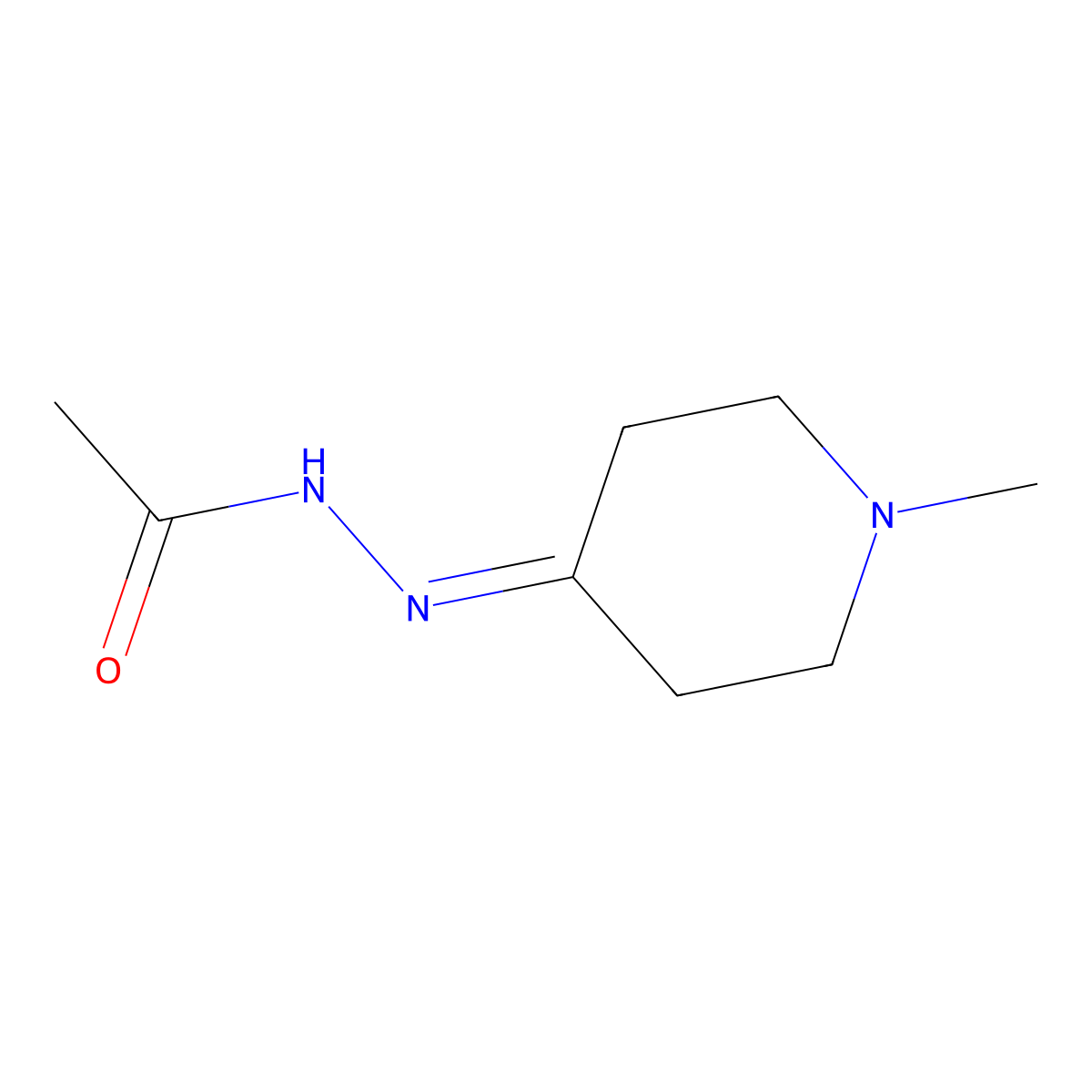 N-(1-Methylpiperidin-4-ylidene)acetohydrazide molecular structure, CAS 2799-91-9