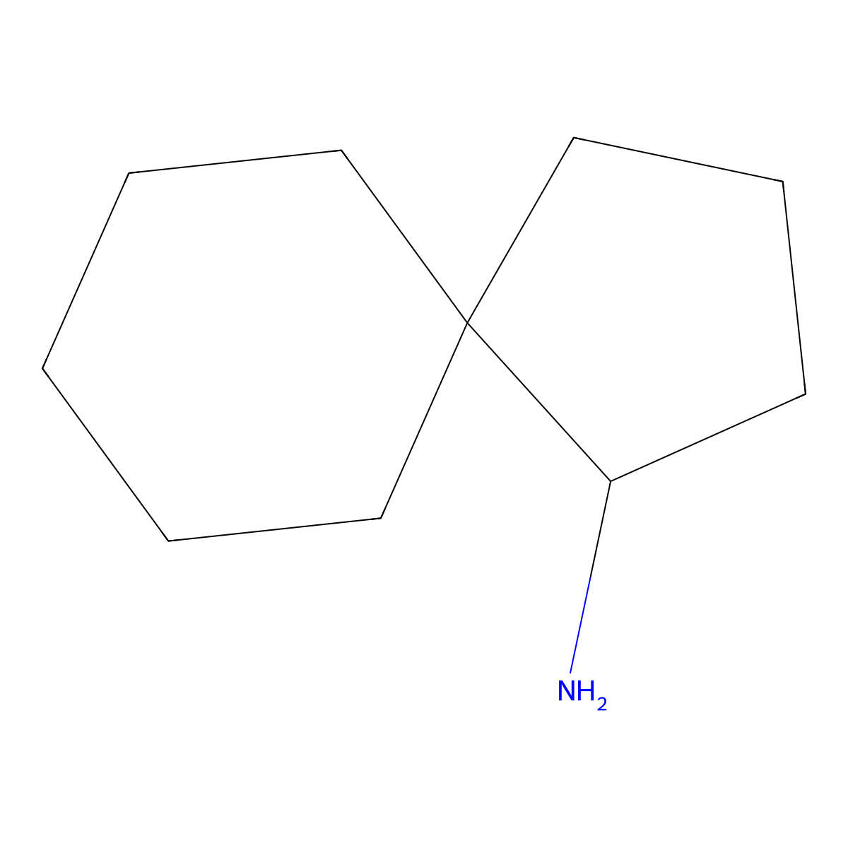 Spiro[4.5]decan-1-amine molecular structure, CAS 27992-29-6