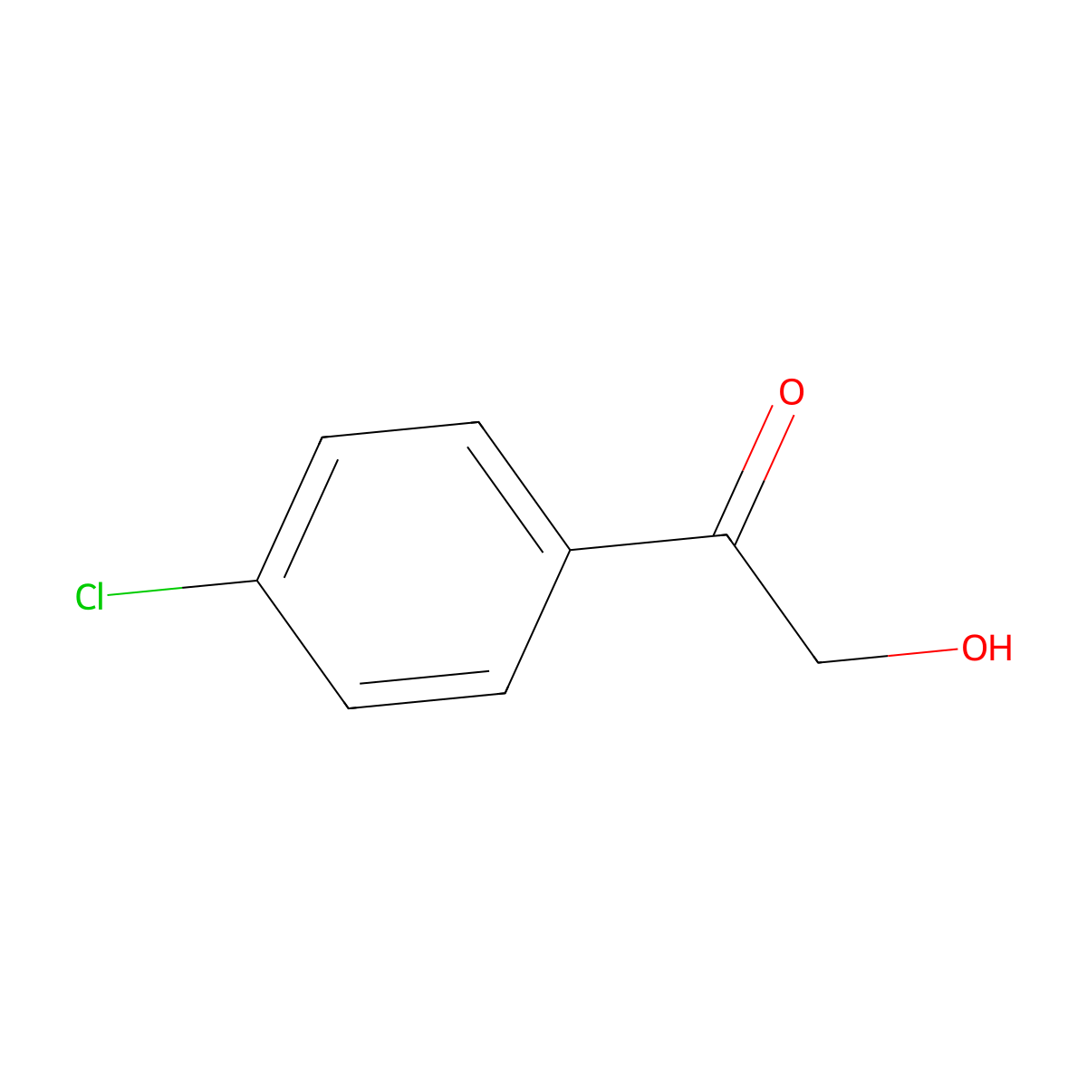 1-(4-Chlorophenyl)-2-hydroxyethan-1-one molecular structure, CAS 27993-56-2
