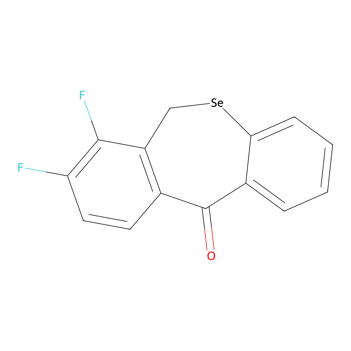 7,8-Difluorodibenzo[b,e]selenepin-11(6H)-one molecular structure, CAS 2799640-69-8