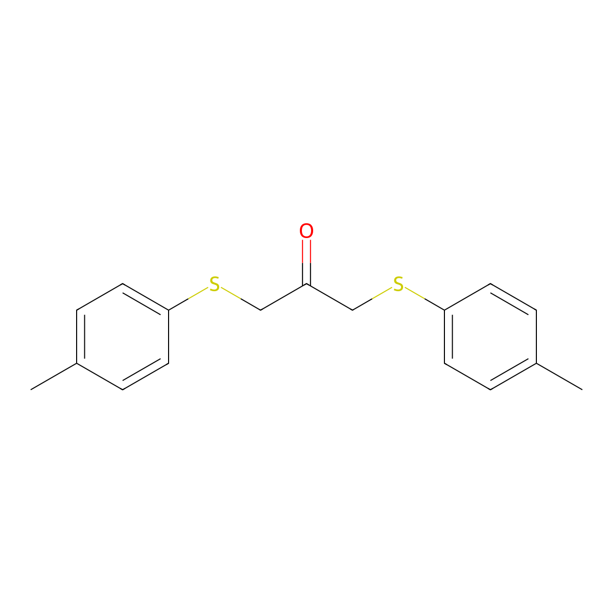 1,3-Bis[(4-methylphenyl)sulfanyl]propan-2-one molecular structure, CAS 27997-96-2