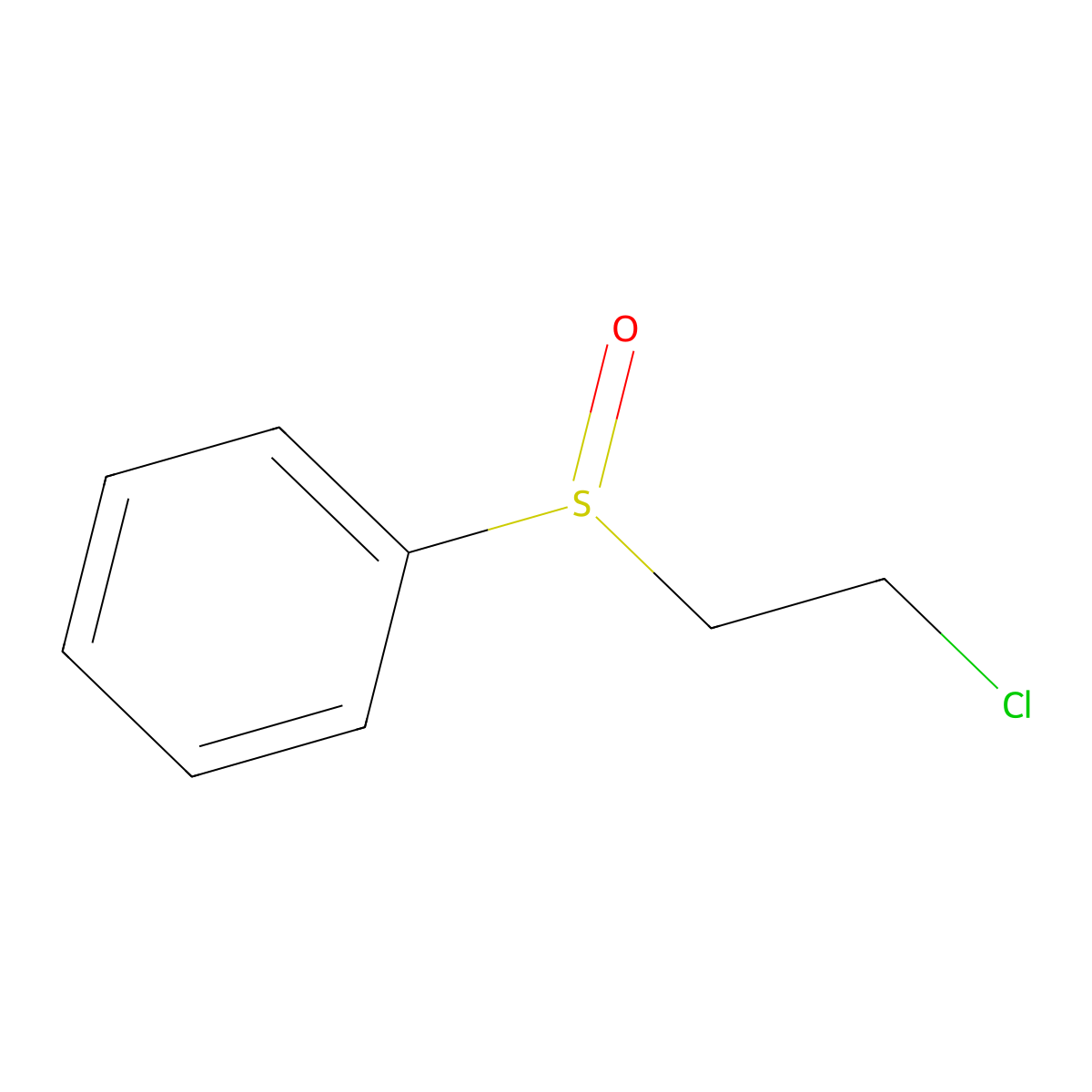 ((2-Chloroethyl)sulphinyl)benzene molecular structure, CAS 27998-60-3