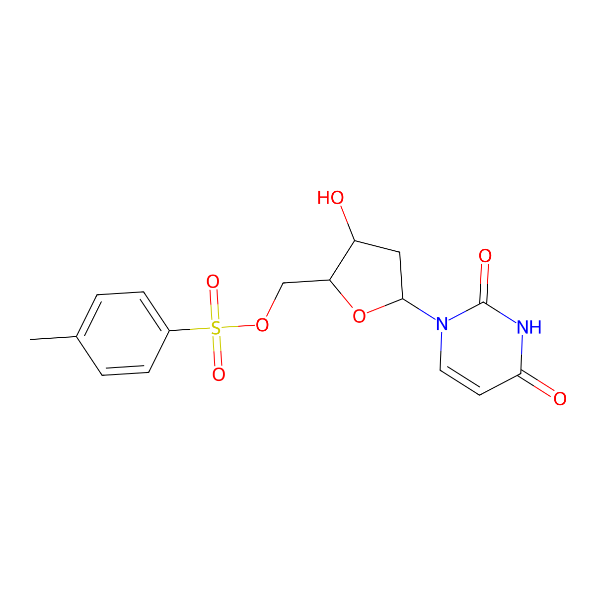 5'-o-(p-Toluenesulfonyl)-2'-deoxyuridine molecular structure, CAS 27999-47-9