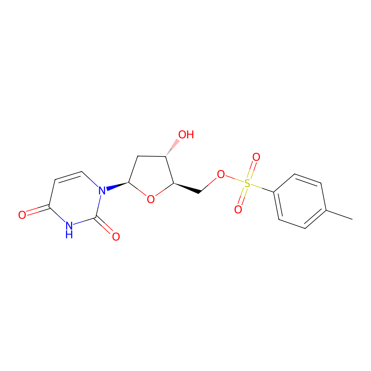 5'-o-(p-Toluenesulfonyl)-2'-deoxyuridine molecular structure, CAS 27999-47-9