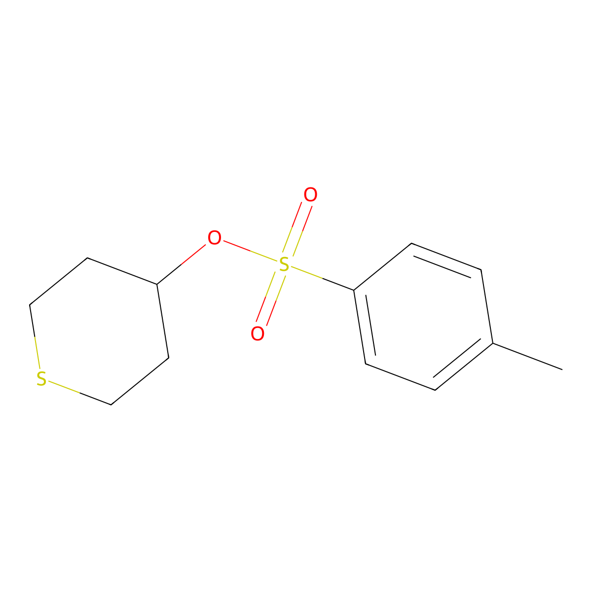 Tetrahydro-2h-thiopyran-4-yl 4-methylbenzenesulfonate molecular structure, CAS 27999-97-9