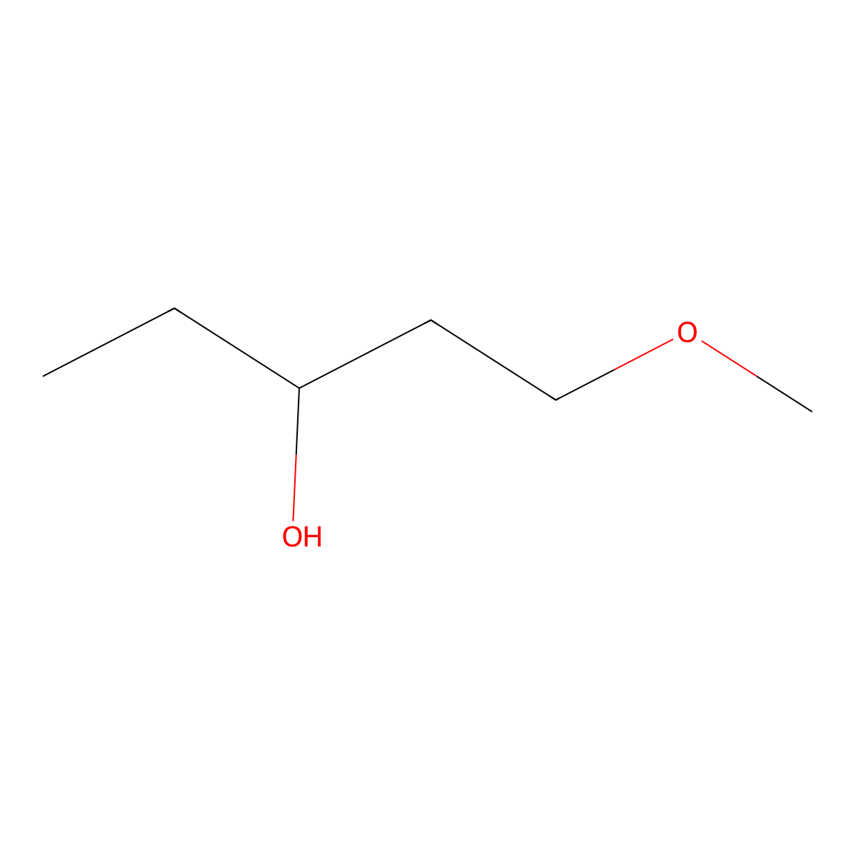 1-Methoxypentan-3-ol molecular structure, CAS 27999-99-1