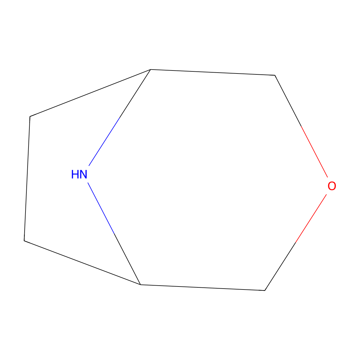 3-Oxa-8-azabicyclo(3.2.1)octane molecular structure, CAS 280-07-9