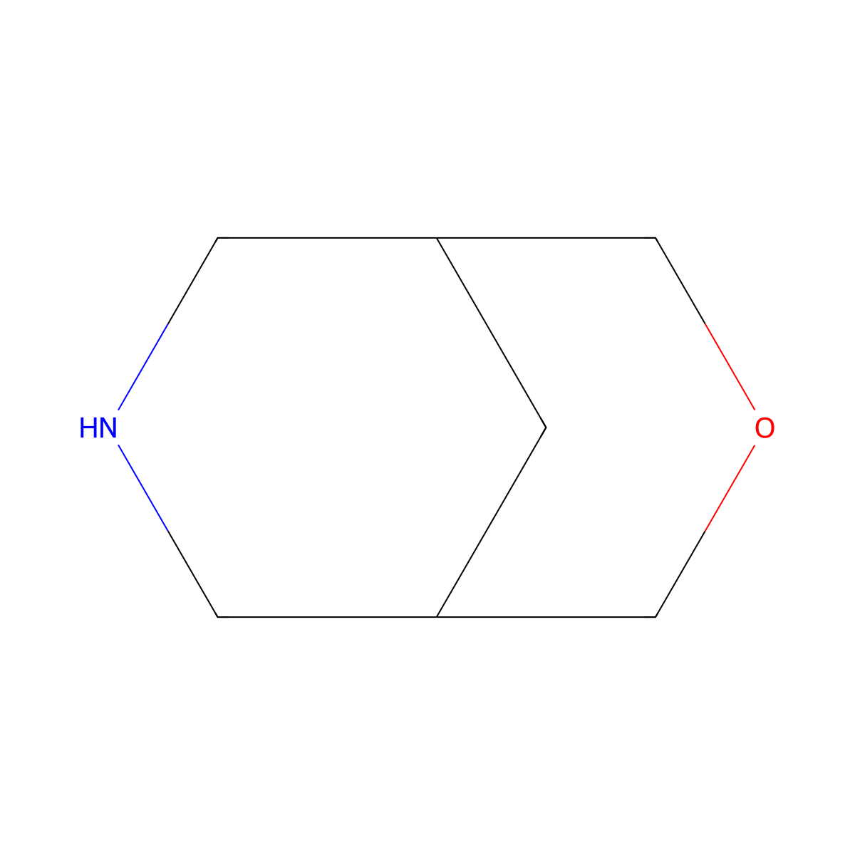 3-Oxa-7-azabicyclo(3.3.1)nonane molecular structure, CAS 280-75-1