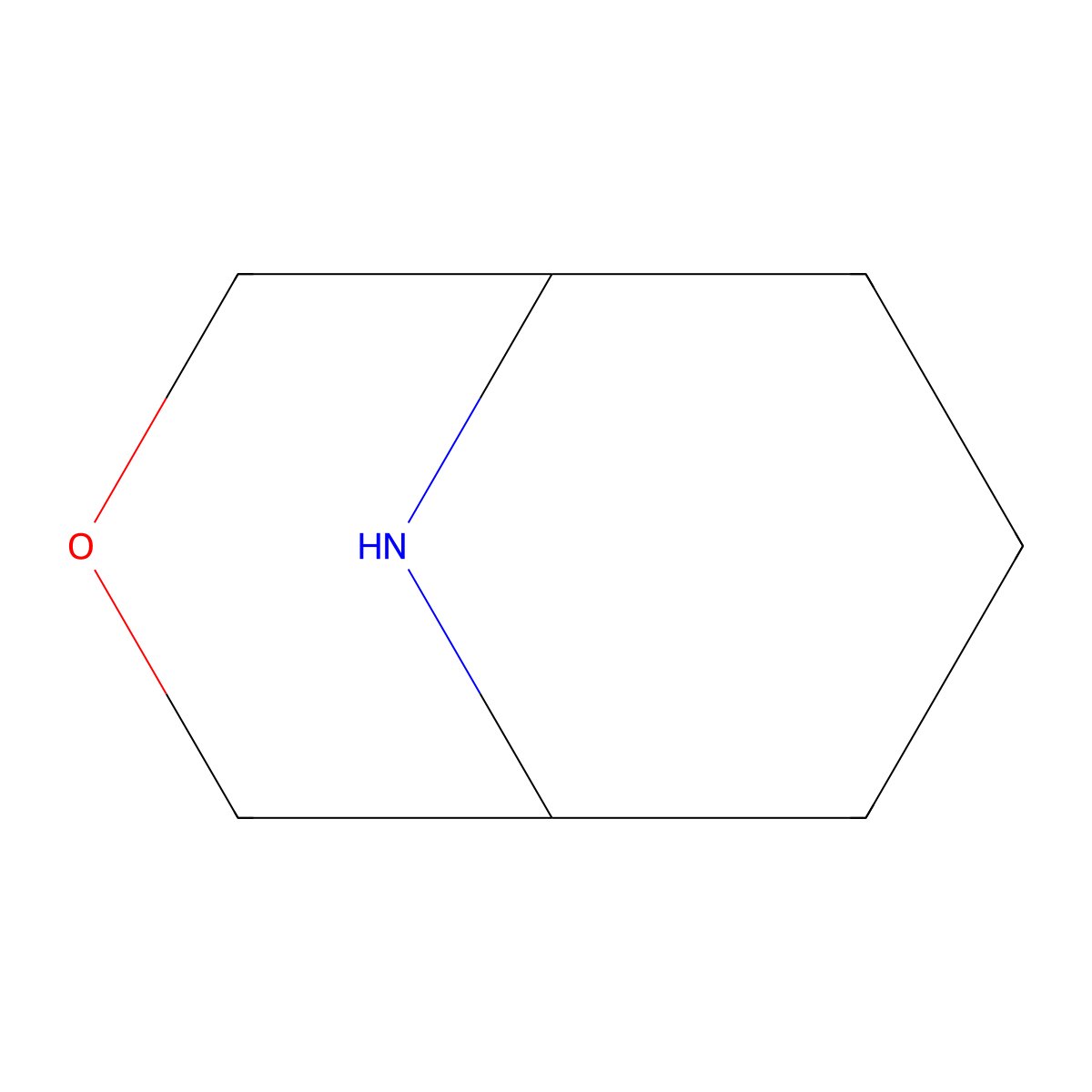 3-Oxa-9-azabicyclo(3.3.1)nonane molecular structure, CAS 280-99-9