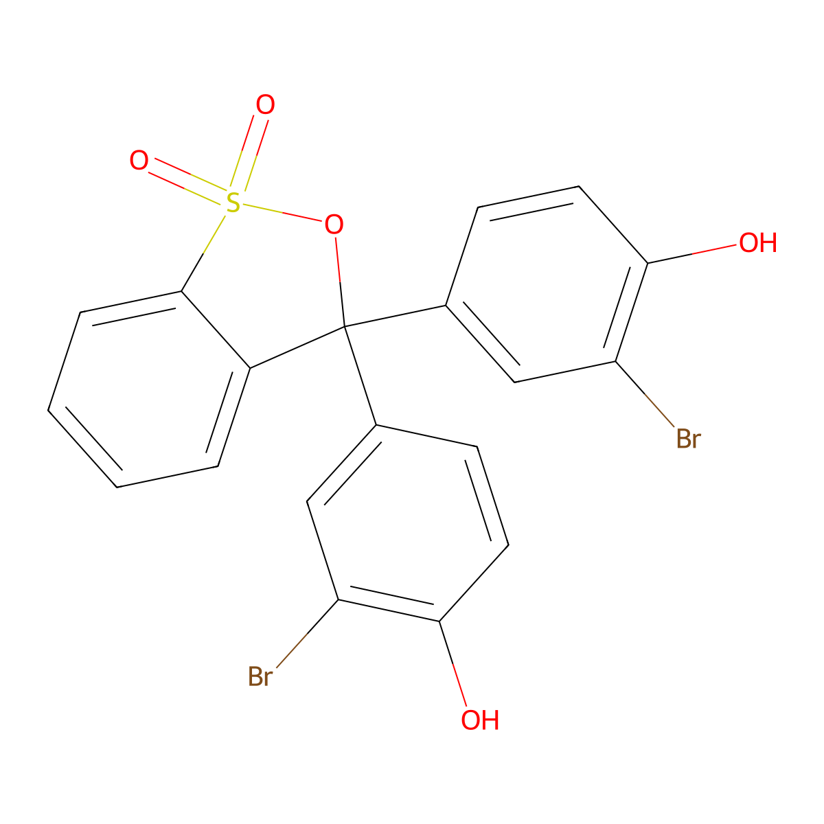 Bromophenol Red molecular structure, CAS 2800-80-8