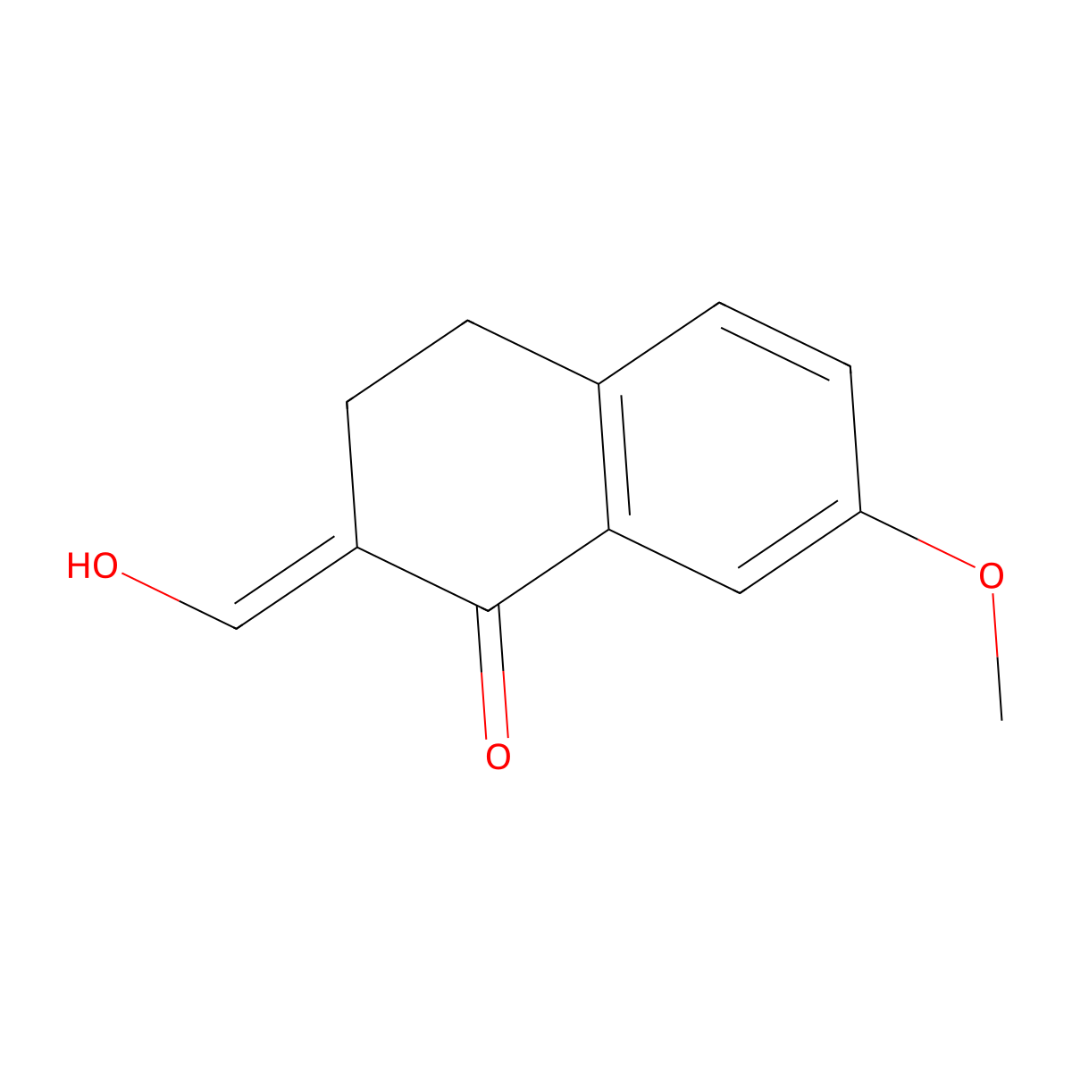 2-(Hydroxymethylidene)-7-methoxy-1,2,3,4-tetrahydronaphthalen-1-one molecular structure, CAS 2800-94-4