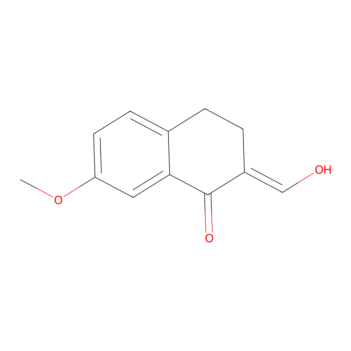 2-(Hydroxymethylidene)-7-methoxy-1,2,3,4-tetrahydronaphthalen-1-one molecular structure, CAS 2800-94-4