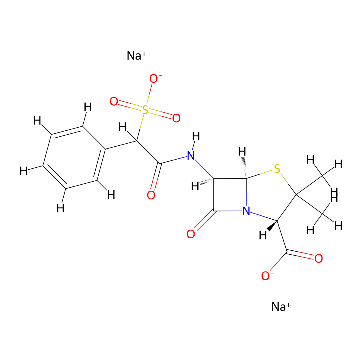 Sulbenicillin Sodium molecular structure, CAS 28002-18-8