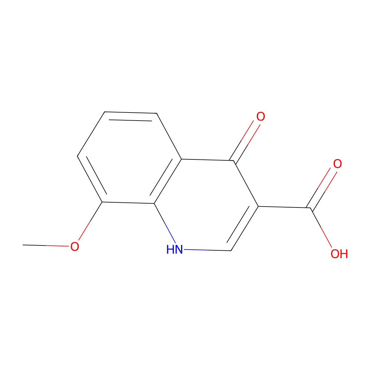 4-Hydroxy-8-methoxyquinoline-3-carboxylic acid molecular structure, CAS 280027-18-1