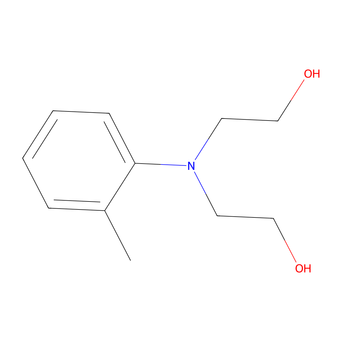 2,2'-((2-Methylphenyl)imino)bisethanol molecular structure, CAS 28005-74-5