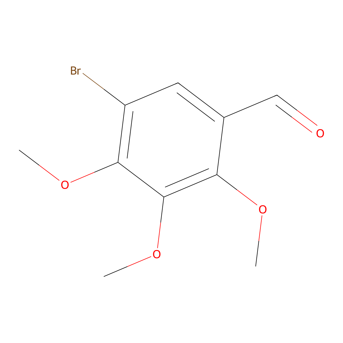 5-Bromo-2,3,4-trimethoxybenzaldehyde molecular structure, CAS 28006-94-2