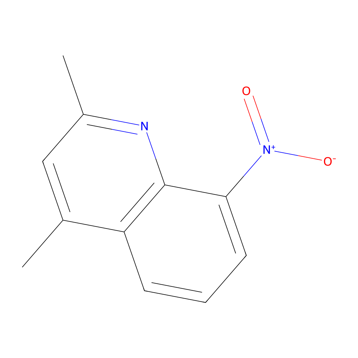 2,4-Dimethyl-8-nitroquinoline molecular structure, CAS 2801-28-7