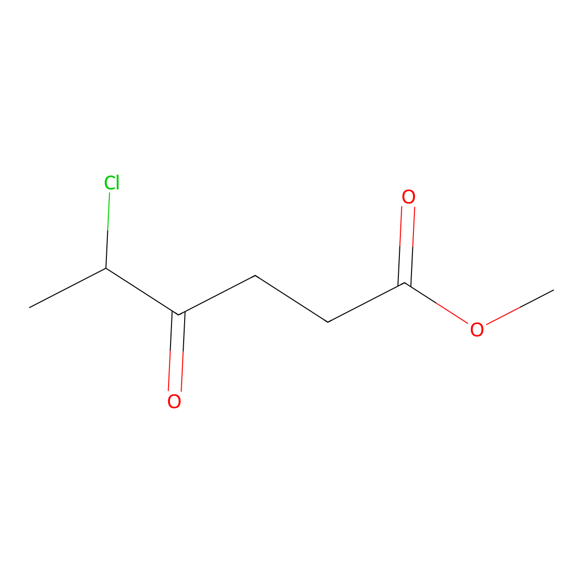 Methyl 5-chloro-4-oxohexanoate molecular structure, CAS 2801-75-4