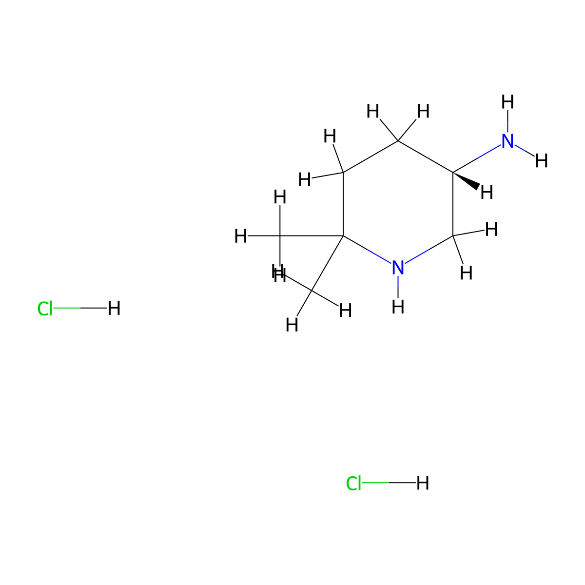 (S)-6,6-Dimethylpiperidin-3-amine dihydrochloride molecular structure, CAS 2801040-10-6