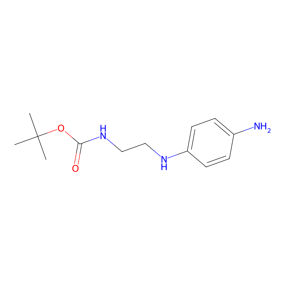 tert-Butyl (2-((4-aminophenyl)amino)ethyl)carbamate molecular structure, CAS 280107-44-0