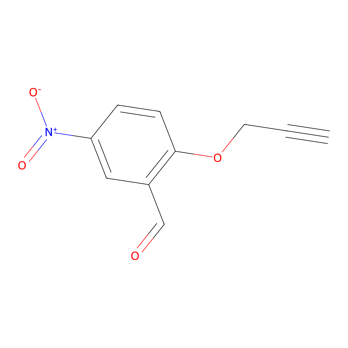 5-Nitro-2-(prop-2-yn-1-yloxy)benzaldehyde molecular structure, CAS 280113-67-9