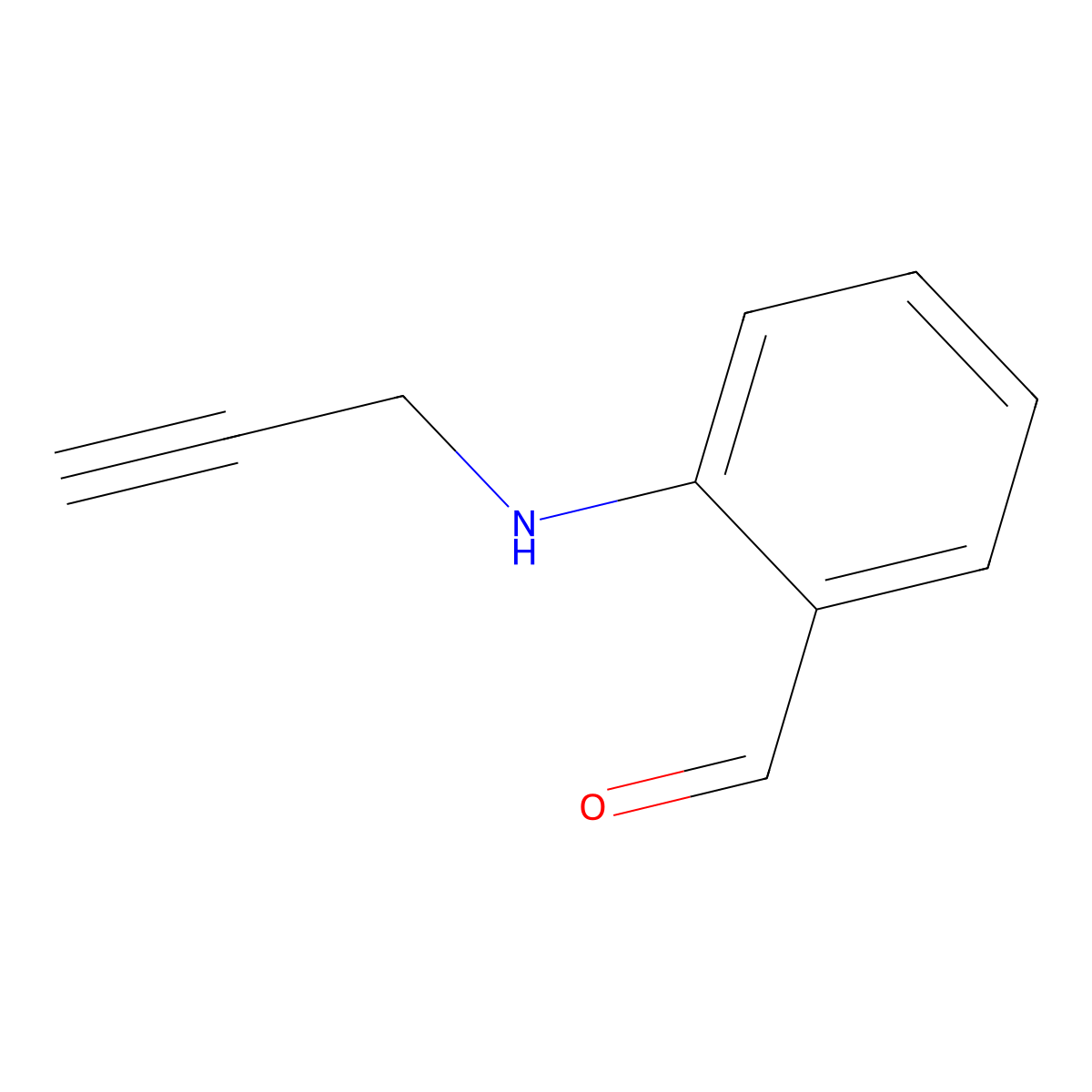 Benzaldehyde, 2-(2-propynylamino)- molecular structure, CAS 280113-69-1