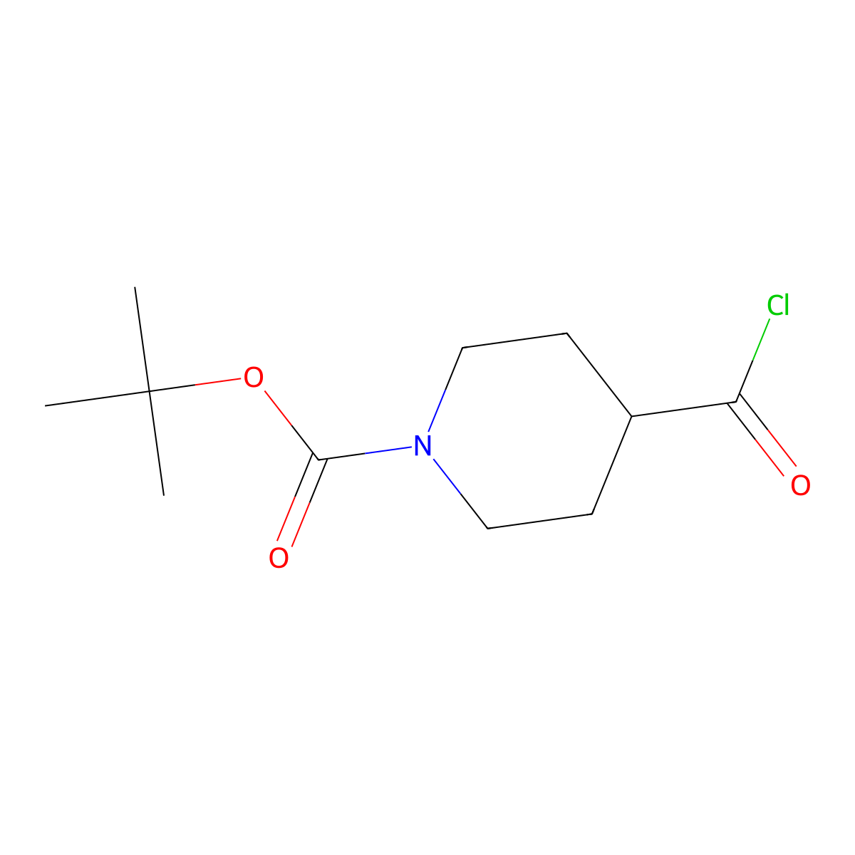 tert-Butyl 4-(Chlorocarbonyl)piperidine-1-carboxylate molecular structure, CAS 280115-99-3
