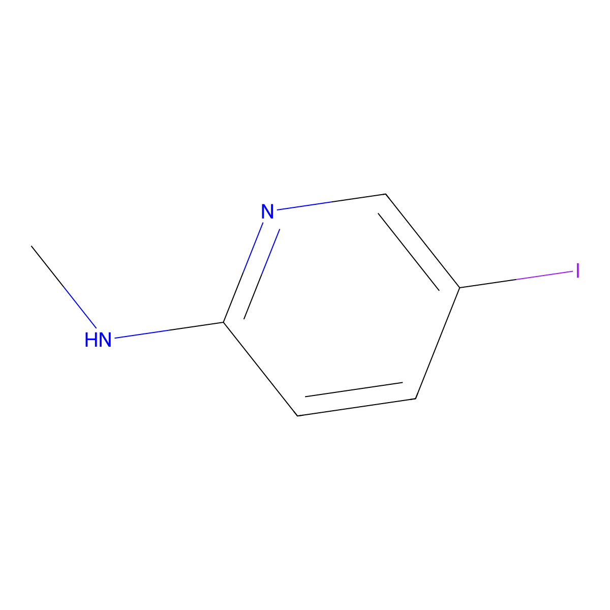 (5-Iodo-pyridin-2-yl)-methyl-amine molecular structure, CAS 280116-78-1
