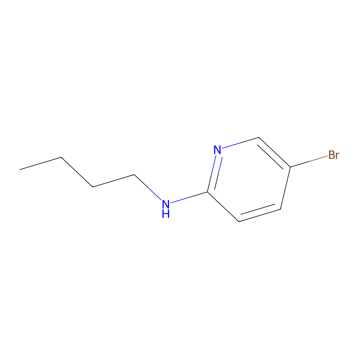 5-bromo-N-butylpyridin-2-amine molecular structure, CAS 280116-80-5