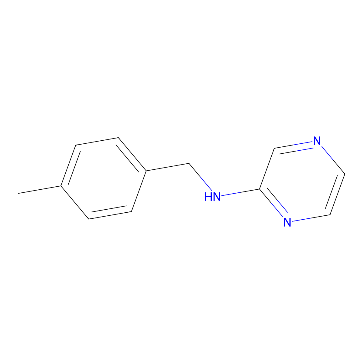N-(4-methylbenzyl)-2-pyrazinamine molecular structure, CAS 280117-03-5
