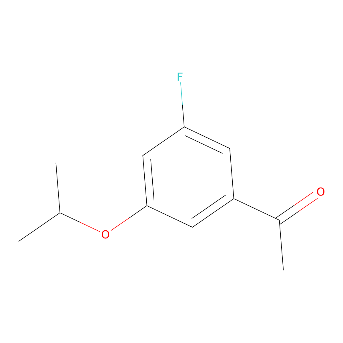 1-[3-Fluoro-5-(1-methylethoxy)phenyl]ethanone molecular structure, CAS 2801181-21-3