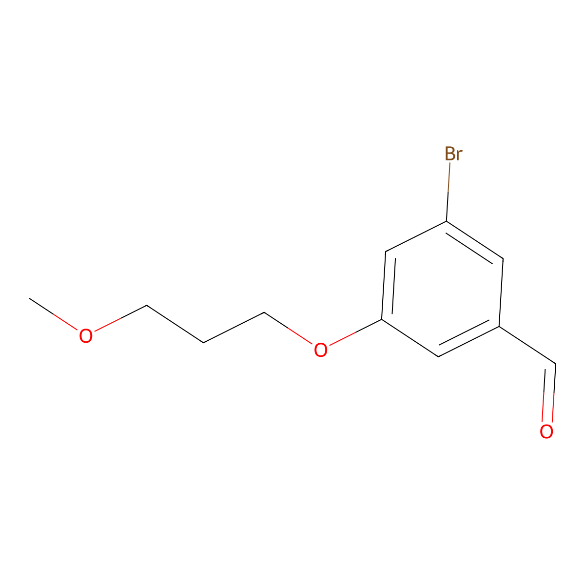 3-Bromo-5-(3-methoxypropoxy)benzaldehyde molecular structure, CAS 2801182-47-6