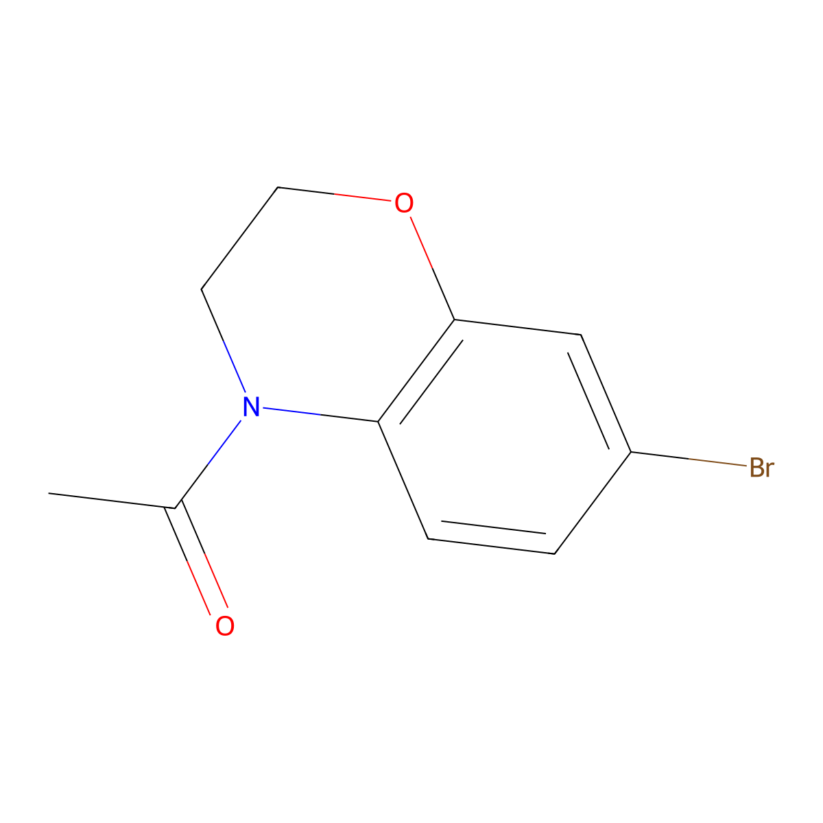 1-(7-bromo-2H-benzo[b][1,4]oxazin-4(3H)-yl)ethanone molecular structure, CAS 280142-79-2