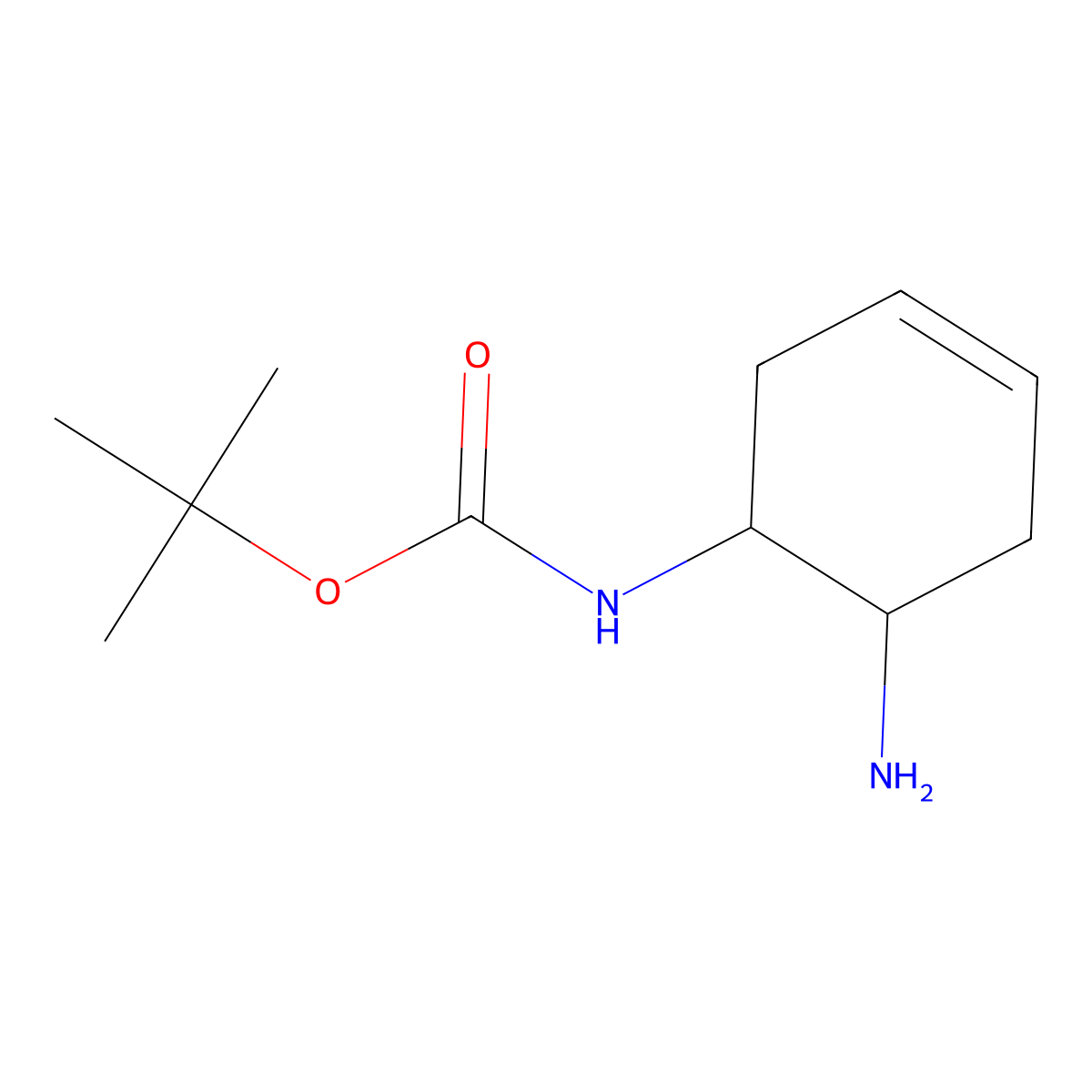 tert-butyl N-[(1S,6R)-6-aminocyclohex-3-en-1-yl]carbamate molecular structure, CAS 2801487-47-6