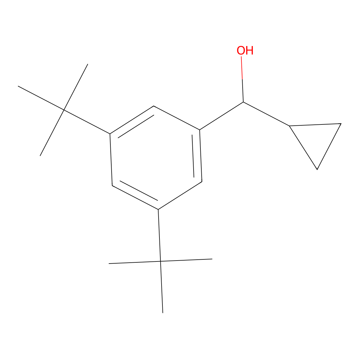 alpha-Cyclopropyl-3,5-bis(1,1-dimethylethyl)benZenemethanol molecular structure, CAS 2801693-51-4