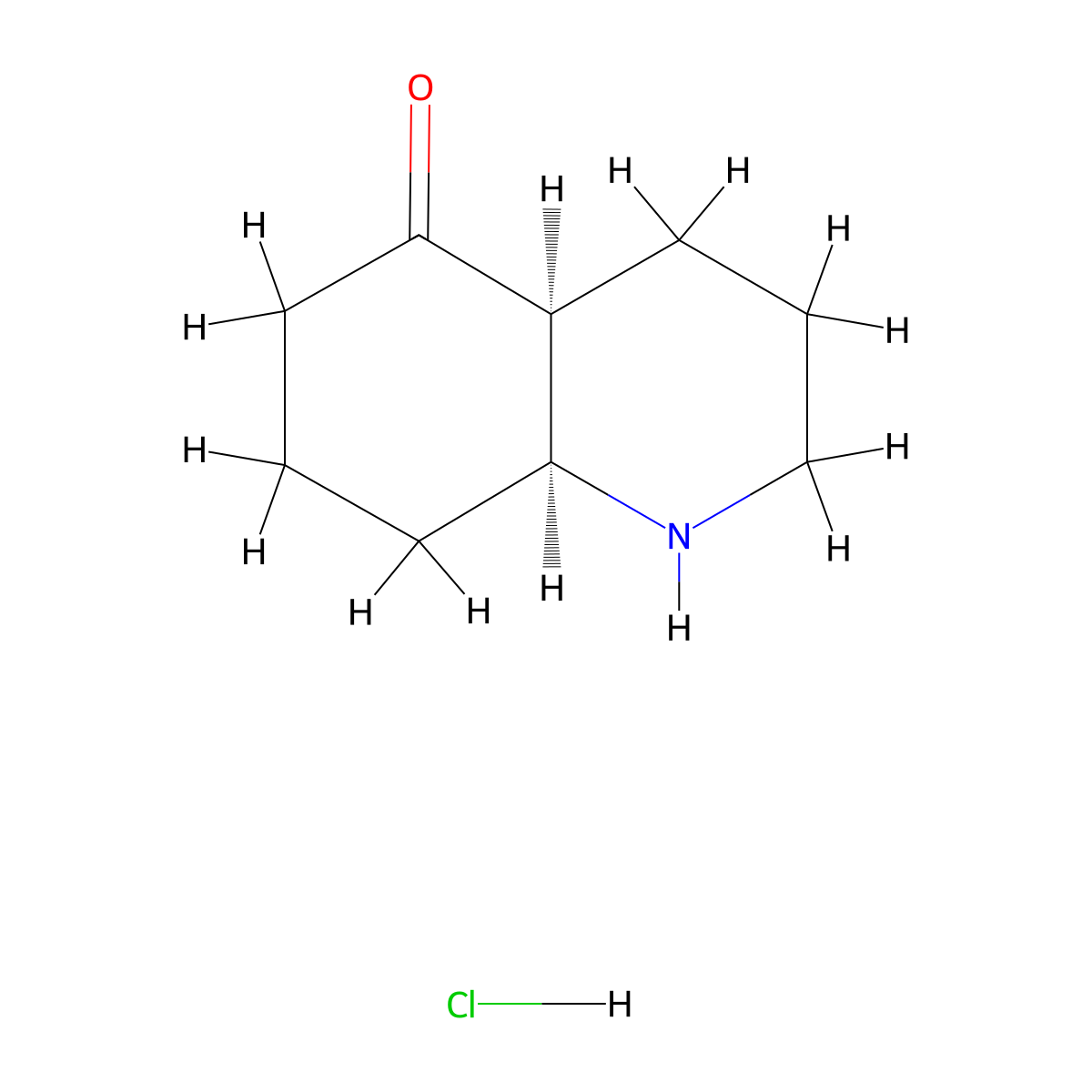 (4aR,8aR)-octahydroquinolin-5(1H)-one hydrochloride molecular structure, CAS 2801799-75-5
