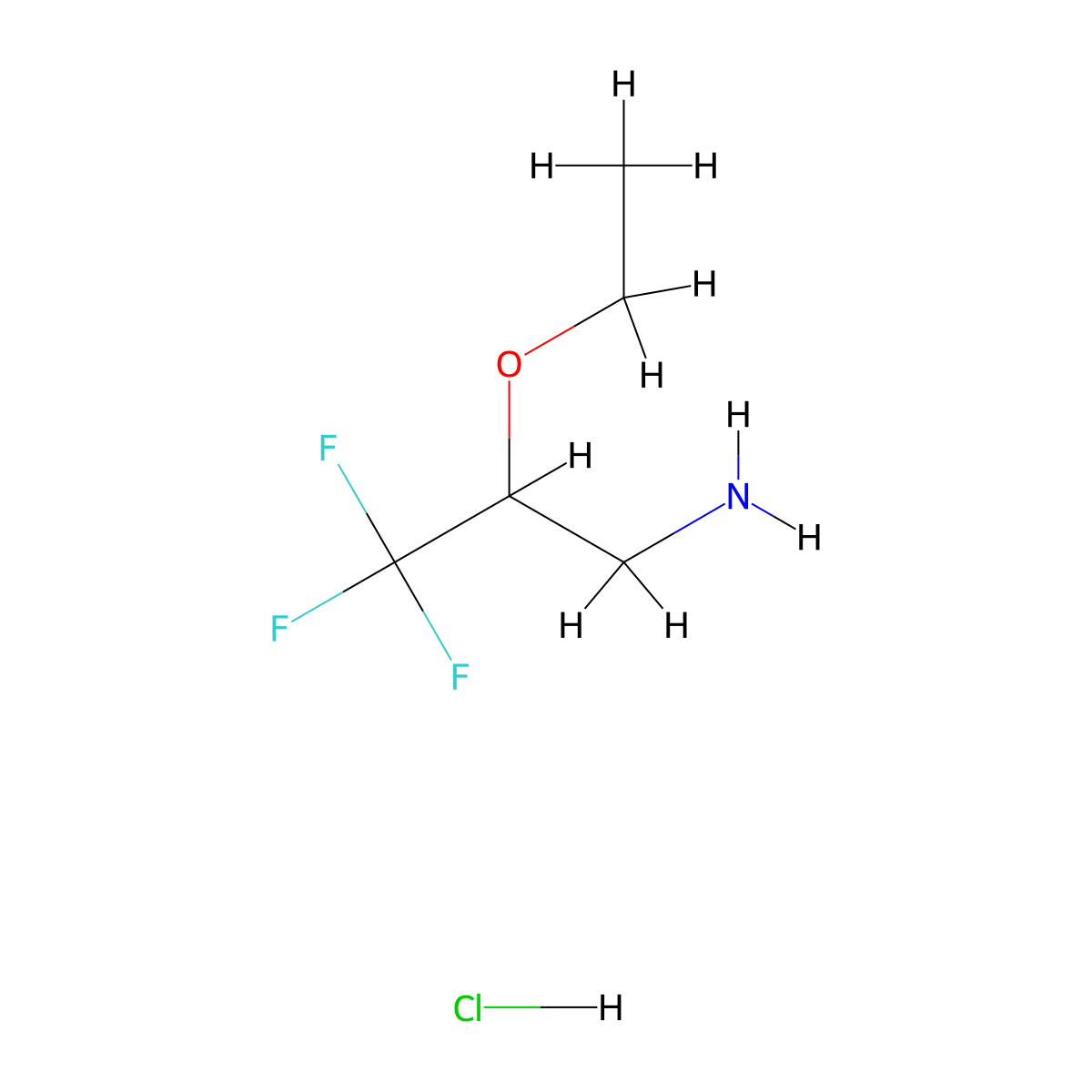 2-Ethoxy-3,3,3-trifluoropropan-1-amine hydrochloride molecular structure, CAS 2802-33-7