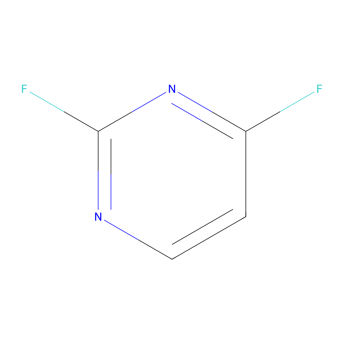 2,4-Difluoropyrimidine molecular structure, CAS 2802-61-1