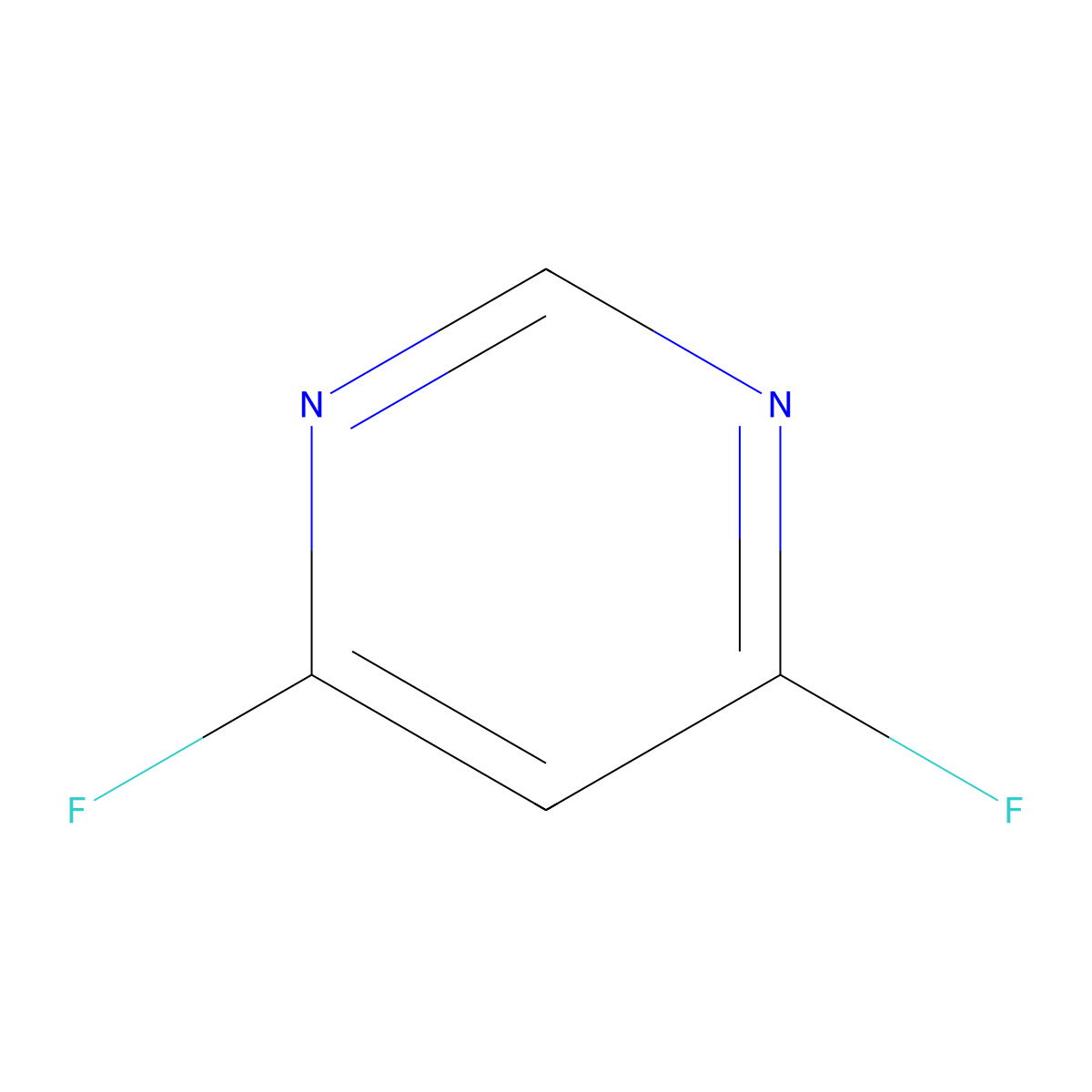 4,6-Difluoropyrimidine molecular structure, CAS 2802-62-2