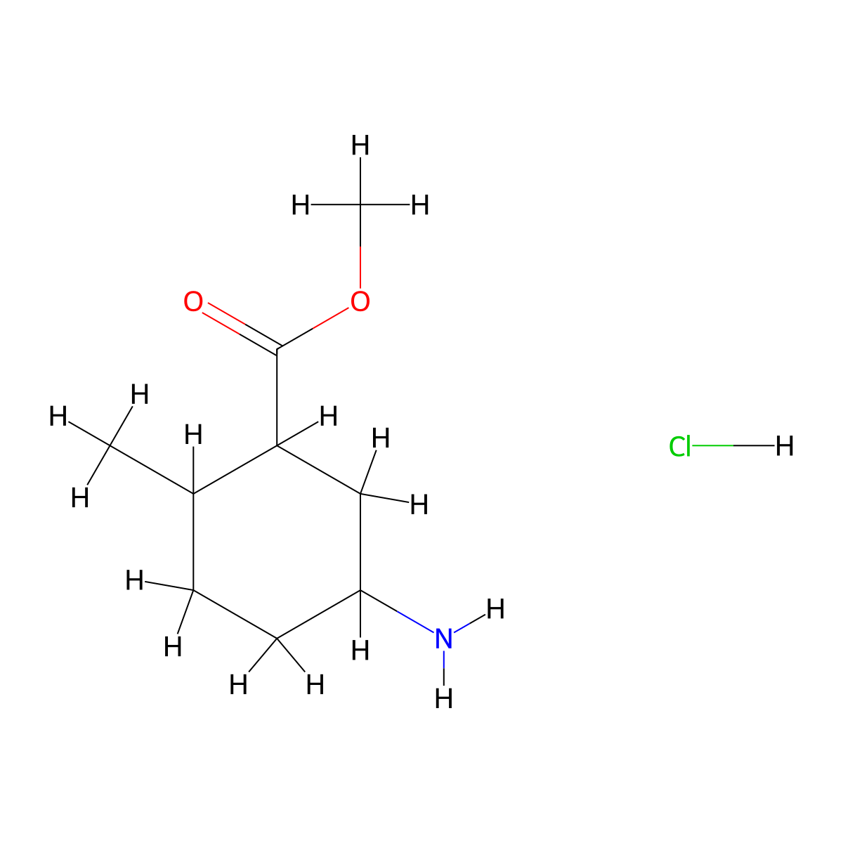 Methyl 5-amino-2-methyl-cyclohexanecarboxylate;hydrochloride molecular structure, CAS 2802153-41-7