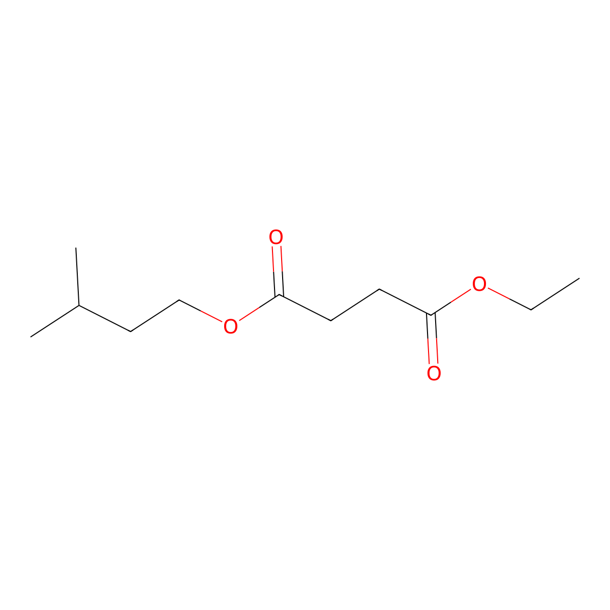 Ethyl isopentyl succinate molecular structure, CAS 28024-16-0