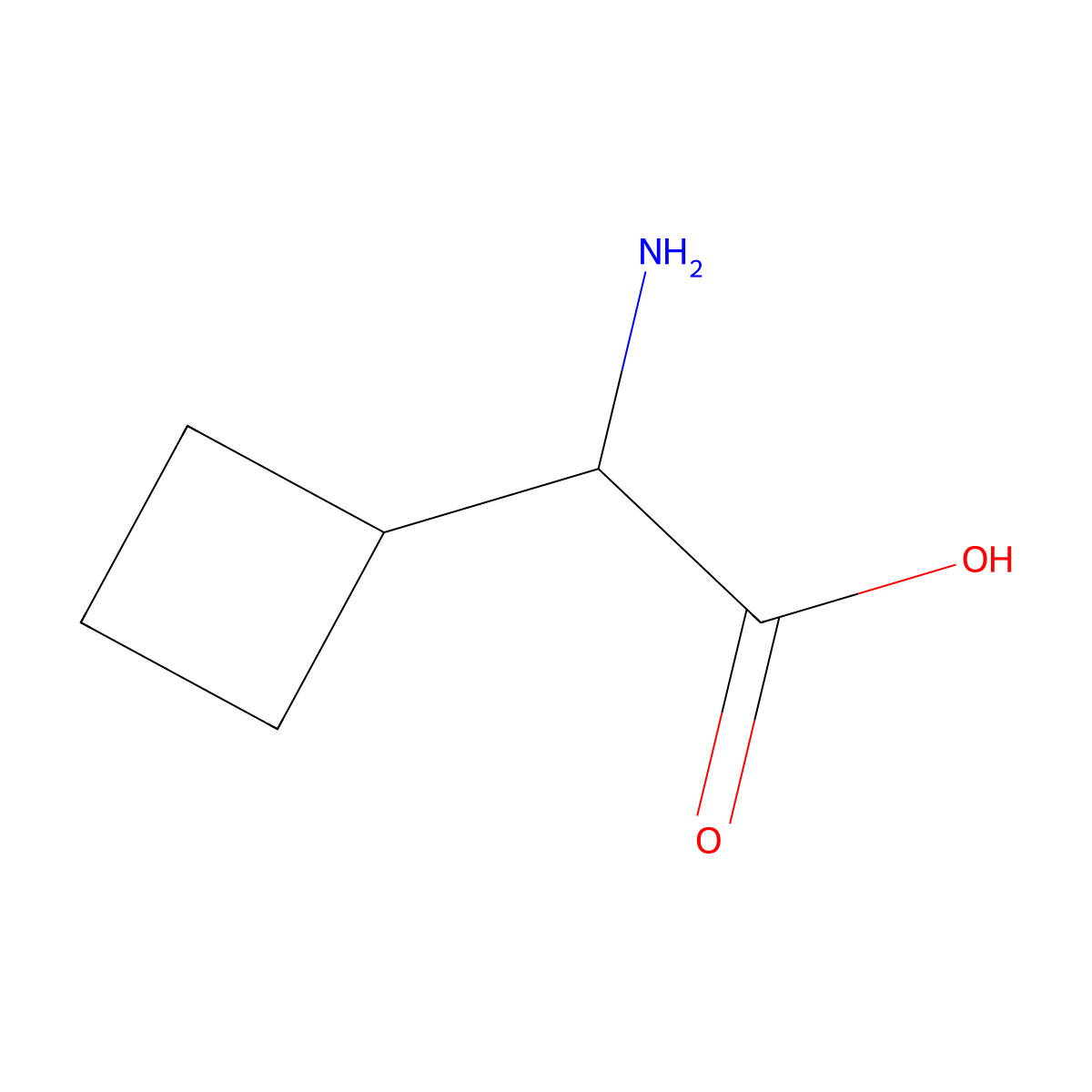 2-Amino-2-cyclobutylacetic acid molecular structure, CAS 28024-69-3