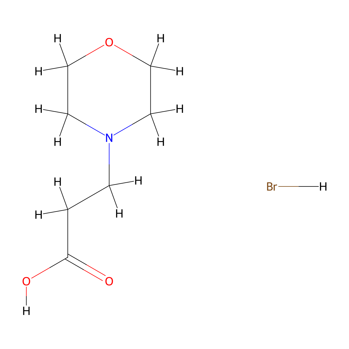 3-Morpholinopropanoic acid hydrobromide molecular structure, CAS 28025-77-6