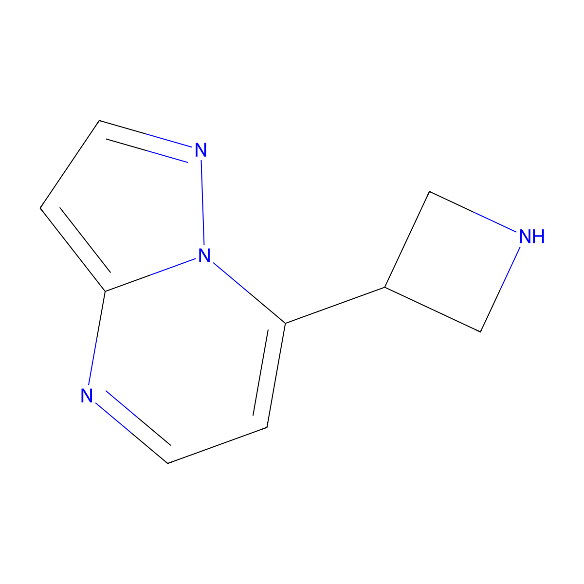 3-{Pyrazolo[1,5-a]pyrimidin-7-yl}azetidine molecular structure, CAS 2802523-32-4