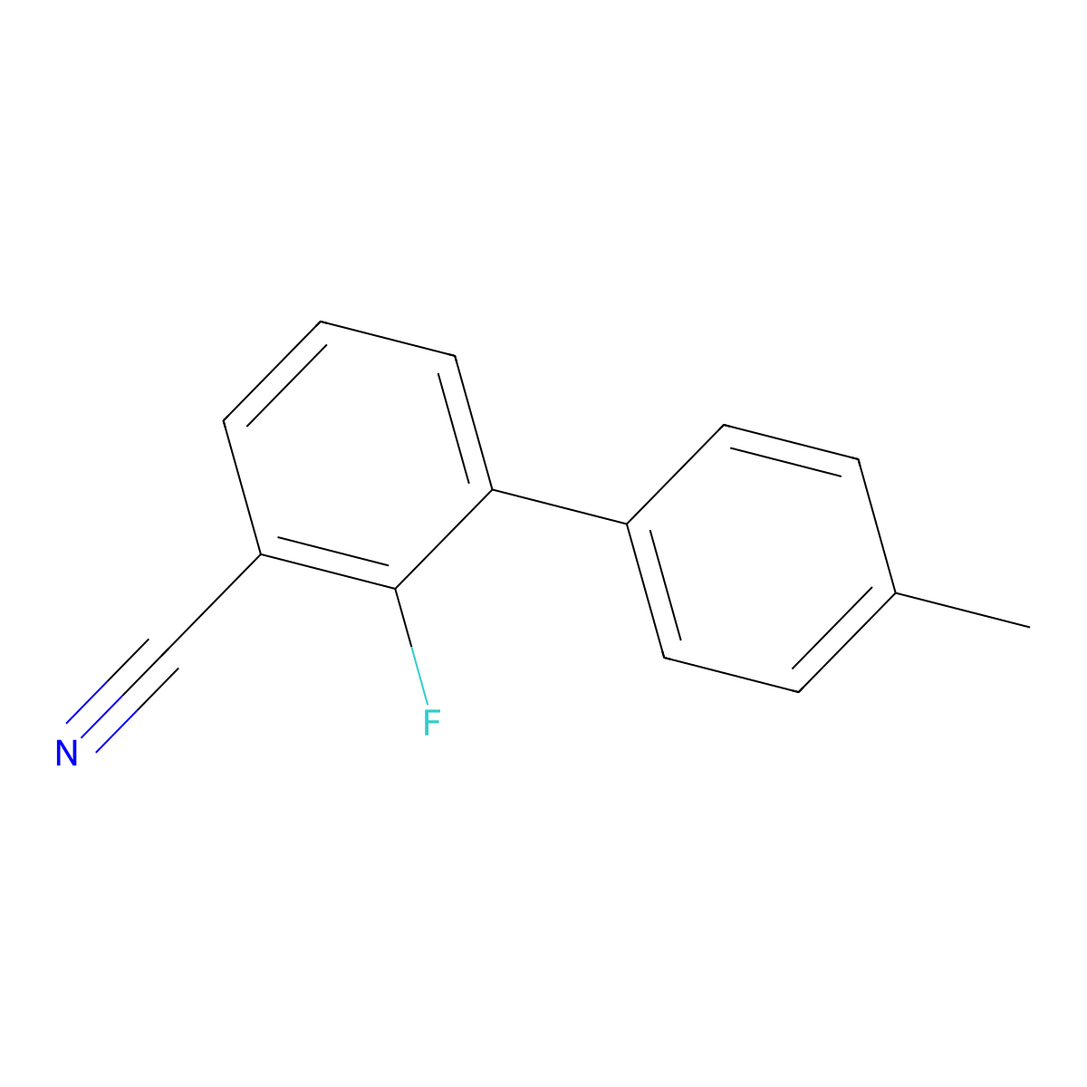 2-Fluoro-4'-methyl-[1,1'-biphenyl]-3-carbonitrile molecular structure, CAS 2802574-61-2